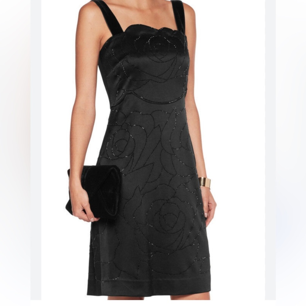 Diane von Furstenberg DVF Lovelle Black Crystal Dress